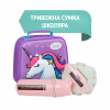 Специальный эвакуационный рюкзак для школьника Jooki: Термосумка 3D "Unicorn", Термобутылка 500 мл, Ланч бокс 750 мл розовый