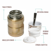 Термос металевий для їжі "CUP" з металевою ложкою,золотий 500мл