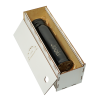 Термос металлический "Royal" с поильником, черный 500 мл  +  деревянная подарочная коробка