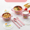 Эко посуда детская из пшеничной шелухи "Jooki" набор 8 предметов,розовий