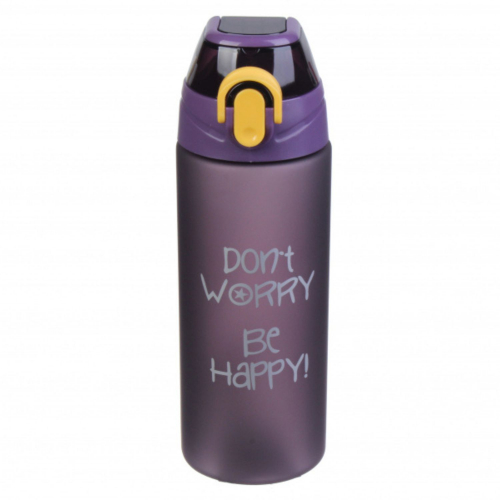 Бутылка для воды "Jooki", фиолетовая 600мл, с трубочкой