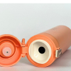 Термос металлический с индикацией и поильником, оранжевый 420 мл.