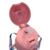 Термос-поилка детская с трубочкой, розовый, 500мл