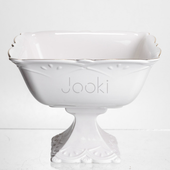 Цукерниця на ніжці порцелянова Pearl 15*15 см Yiwu 120-YH-HG054 Практичне рішення Jooki