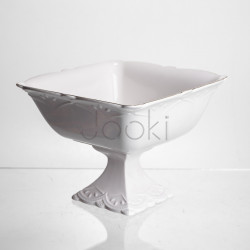 Цукерниця на ніжці порцелянова Pearl 15*15 см Yiwu 120-YH-HG054 Практичне рішення Jooki