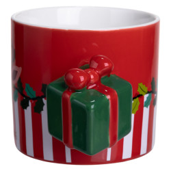 Чашка фарфоровая новогодняя Merry Christmas 400 (мл) Красная Yiwu FM-CS-49R  Всегда под рукой 