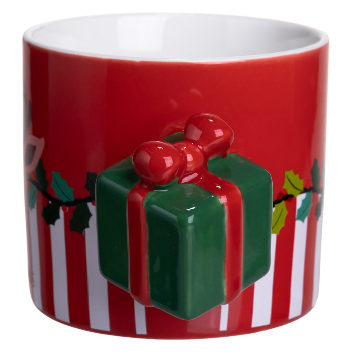 Чашка фарфоровая новогодняя Merry Christmas 400 (мл) Красная Yiwu FM-CS-49R  Всегда под рукой 