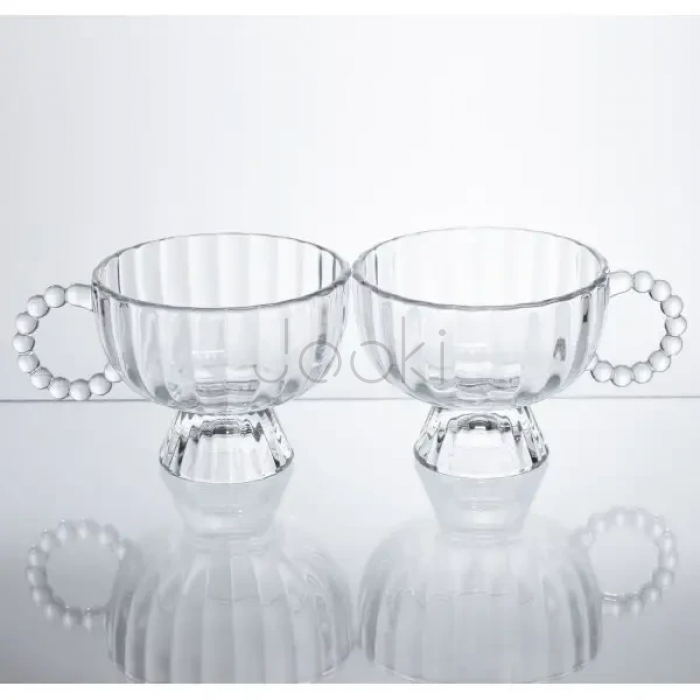 Набор креманок на ножке Sundae Dish 2 штуки по 300 мл с ручкой HP-17-14 Для комфорта каждый день 