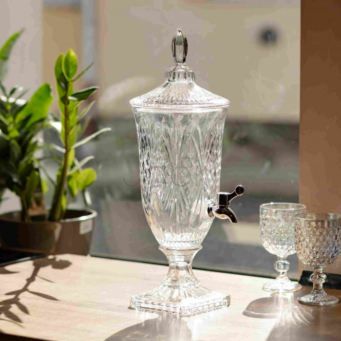 Лимонадниця Classic Crystal 2л з краном прозорий HP-19-295 Надійний вибір Jooki