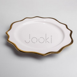 Блюдо сервировочное фарфоровое Antique White 30 см Yiwu HKPP-12