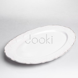 Блюдо сервірувальне овальне порцелянове Pearl 35,5*23 см Yiwu HP-HK-C27