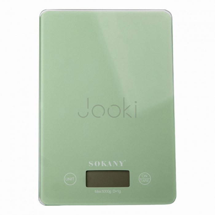 Ваги для кухні Sokany до 5 кг електронні на батарейках Зелені Jooki SK-19027GR  Jooki