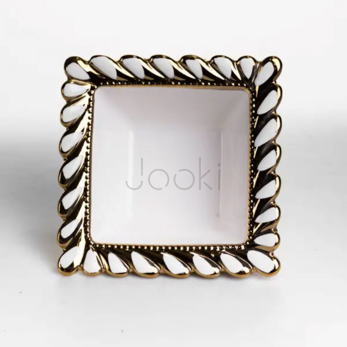 Тарілка глибока порцелянова Tiffany квадратна 15х15х7 см ML2007  Jooki