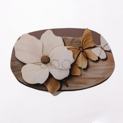 Коврик для ванной комнаты с 3D-эффектом Petal Relief 38*58 см диатомитовый Коричневый HP-42-35  Jooki