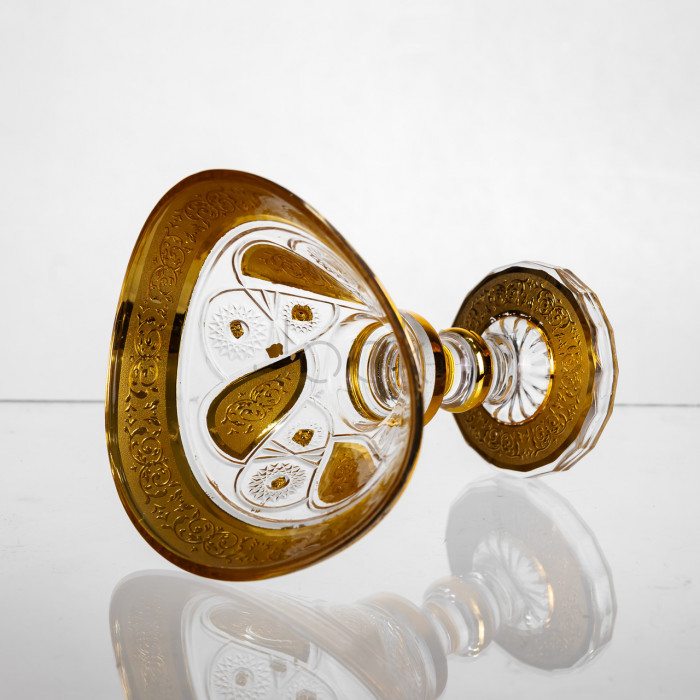 Конфетница стеклянная Bogema Gold 15 см Yiwu HP-34-134 Твой стильный выбор 