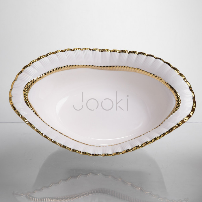 Салатница фарфоровая Sofia Gold 31 см Yiwu AP-23-1 Для комфорта каждый день 