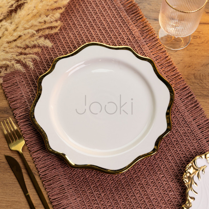Тарелка десертная фарфоровая Antique White 20 см Yiwu HKPP-8 Удобство и стиль Jooki