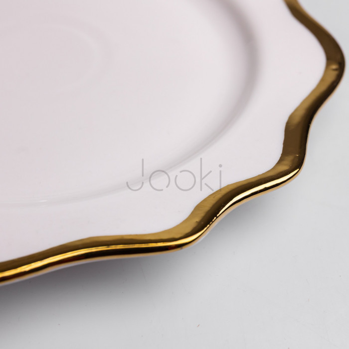 Тарелка десертная фарфоровая Antique White 20 см Yiwu HKPP-8 Удобство и стиль Jooki