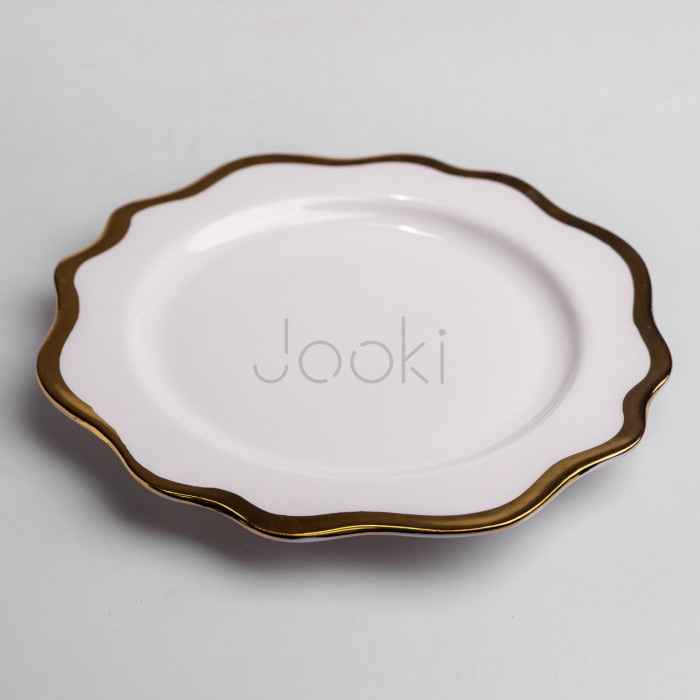 Тарелка десертная фарфоровая Antique White 20 см Yiwu HKPP-8 Удобство и стиль Jooki