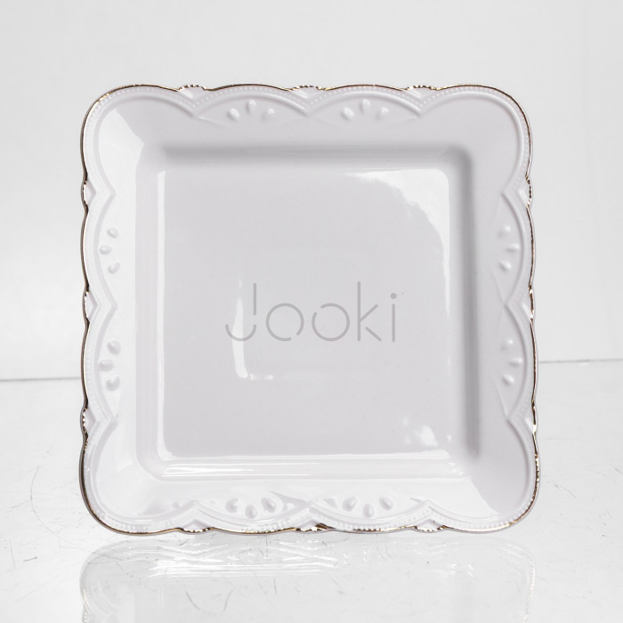 Блюдо сервировочное фарфоровое Pearl 15*15 см Yiwu 120-YH-HG046  Jooki