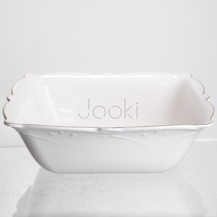 Салатница квадратная фарфоровая Pearl 26,5*26,5 см Yiwu HP-HK-C6 Удобство и стиль Jooki