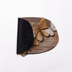 Коврик для ванной комнаты с 3D-эффектом Petal Relief 38*58 см диатомитовый Коричневый HP-42-35  Jooki