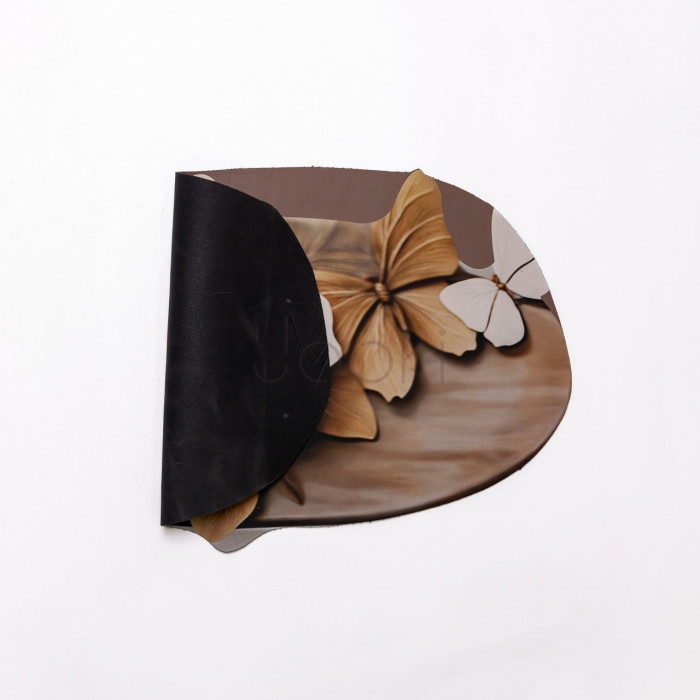 Коврик для ванной комнаты с 3D-эффектом Petal Relief 38*58 см диатомитовый Коричневый HP-42-35  Jooki
