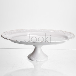 Блюдо на ножке фарфоровое Pearl 25,5 см Yiwu 120-YH-HG050