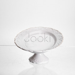 Блюдо на ножке фарфоровое Pearl 25,5 см Yiwu 120-YH-HG050  Jooki