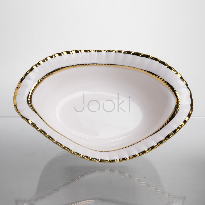 Салатниця порцелянова Sofia Gold 25 см Yiwu AP-23  Jooki