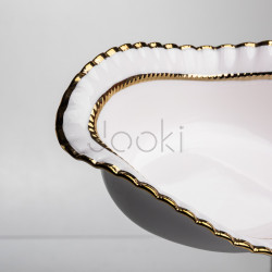 Салатниця порцелянова Sofia Gold 25 см Yiwu AP-23  Jooki