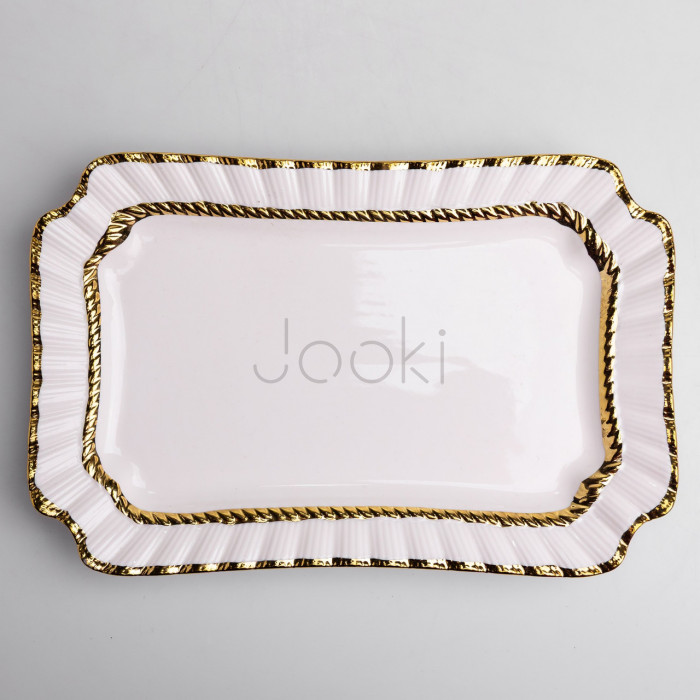 Блюдо сервировочное фарфоровое Aurelia 25*16 см Yiwu AP-9  Jooki 