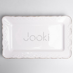 Блюдо сервировочное прямоугольное фарфоровое Pearl 25,5*15,5 см Yiwu HP-HK-C12 Функциональность Jooki