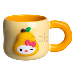 Кубок порцелянова з магнітом Sanrio 400 (мл) подарункова кружка прикольна чашка для дітей на подарунок Бежевий FM-37A Перевірена якість Jooki