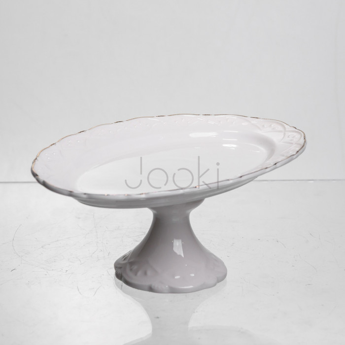Блюдо на ніжці порцелянове Pearl 20,5 см Yiwu 120-YH-HG051 Продумано до деталей 