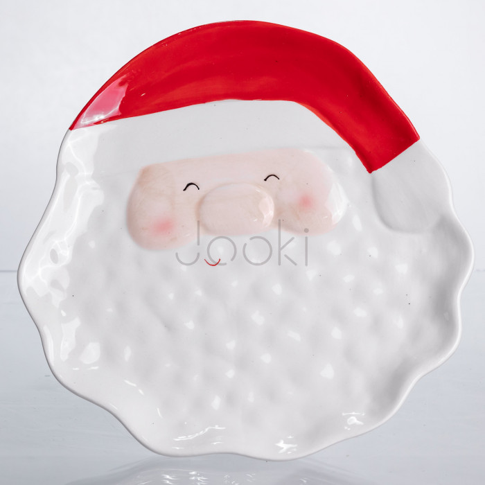 Блюдо сервировочное новогоднее Santa Claus 27×21 (см) из фарфора CR-1-32  Jooki