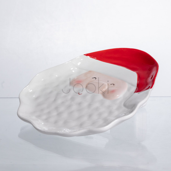Блюдо сервировочное новогоднее Santa Claus 27×21 (см) из фарфора CR-1-32  Jooki