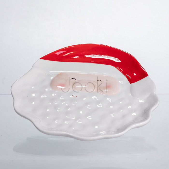 Блюдо сервировочное новогоднее Santa Claus 27×21 (см) из фарфора CR-1-32  Jooki