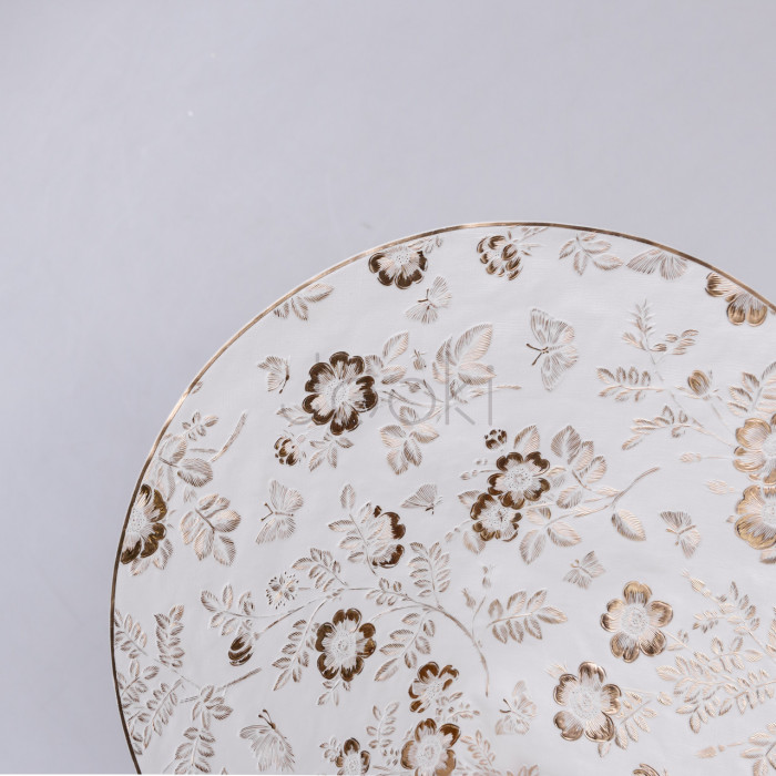Килимок для сервірування столу Flowers 38 см золото HP-36327-12GOLD Для комфорту кожного дня 