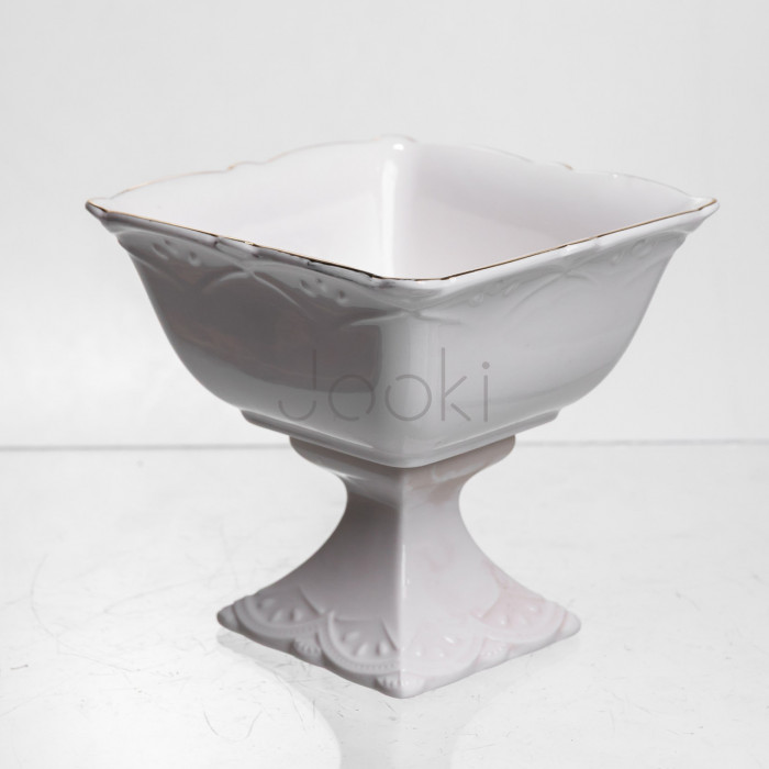 Цукерниця порцелянова Pearl 12,5*12,5 см Yiwu 120-YH-HG055 Завжди під рукою 