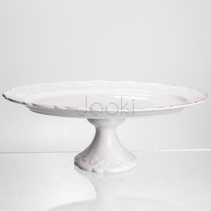 Блюдо на ножке фарфоровое Pearl 30,5 см Yiwu 120-YH-HG049 Удобство и стиль Jooki