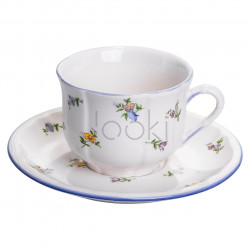 Столовый набор посуды тарелок и чашек 32 предмета на 6 персон Retro Floral фарфоровый, обеденный столовый сервиз тарелок YY78-9A Практическое решение Jooki