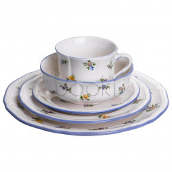 Столовый набор посуды тарелок и чашек 32 предмета на 6 персон Retro Floral фарфоровый, обеденный столовый сервиз тарелок YY78-9A Практическое решение Jooki