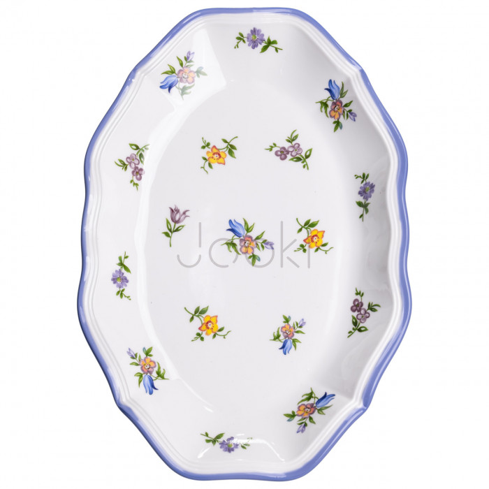 Столовый набор посуды тарелок и чашек 32 предмета на 6 персон Retro Floral фарфоровый, обеденный столовый сервиз тарелок YY78-9A Практическое решение Jooki