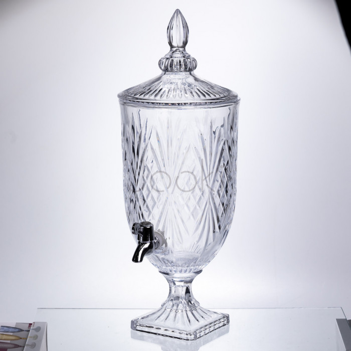 Лимонадниця Classic Crystal 5л із краном HP-19-297 глек диспенсер для напоїв прозорий Практичне рішення Jooki