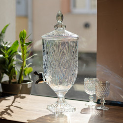 Лимонадниця Classic Crystal 5л із краном HP-19-297 глек диспенсер для напоїв прозорий Практичне рішення Jooki