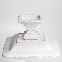 Фруктовница на ножке White Square 21,5*21,5 см фарфоровая квадратная Yiwu 120-YH-HG057 Функциональность Jooki