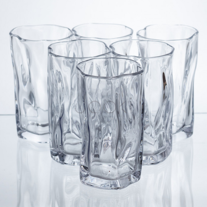 Набір склянок для напоїв Crinkle Glass 6 штук по 270 мл HP-17-62 Практичне рішення Jooki