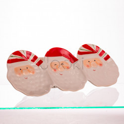 Блюдо сервировочное новогоднее для закусок Santa Claus 33.5×12.5 (см) из фарфора CR-1-33 Твой стильный выбор 