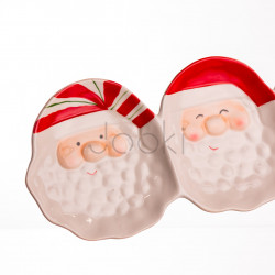 Блюдо сервировочное новогоднее для закусок Santa Claus 33.5×12.5 (см) из фарфора CR-1-33 Твой стильный выбор 